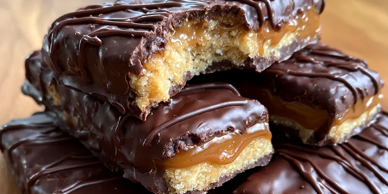 Homemade Chocolate Caramel Bars
