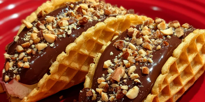 Homemade Chocolate Ice Cream Tacos