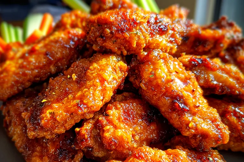 Cooking process for Spicy Honey Glazed Wings