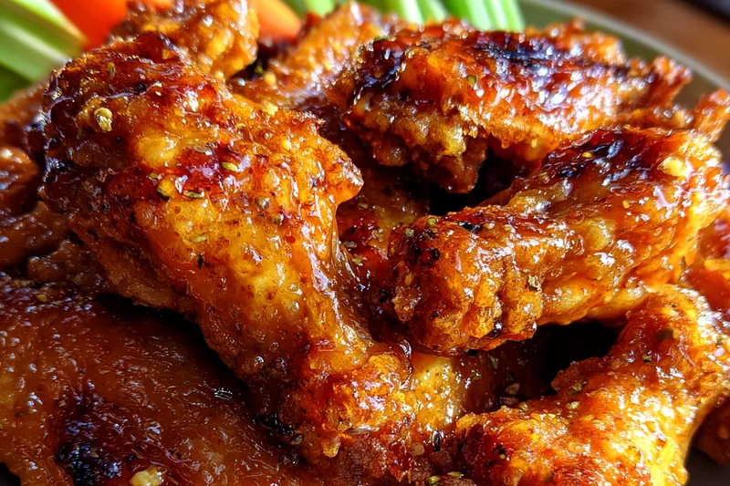 Fresh ingredients for Spicy Honey Glazed Wings