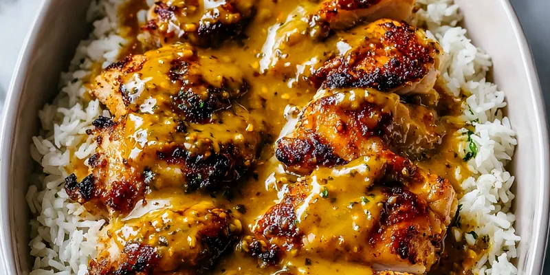 Honey Mustard Chicken with Rice
