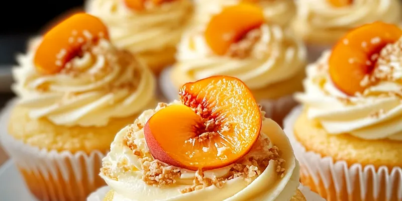 Honey Peach Cream Cheese Cupcakes
