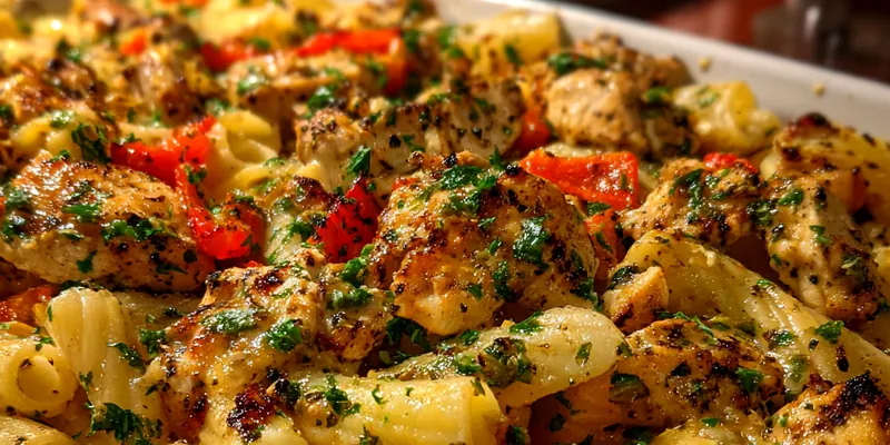 Honey Pepper Chicken Pasta Bake