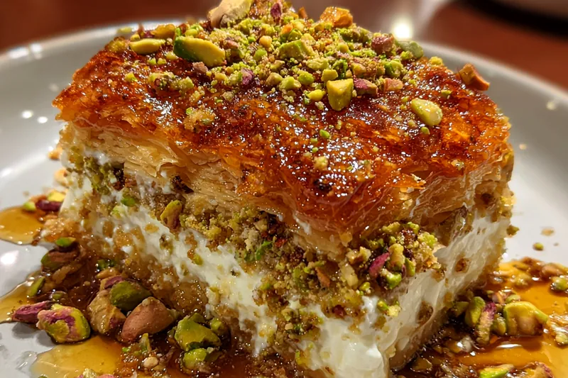 Fresh ingredients for Honey Pistachio Layered Delight
