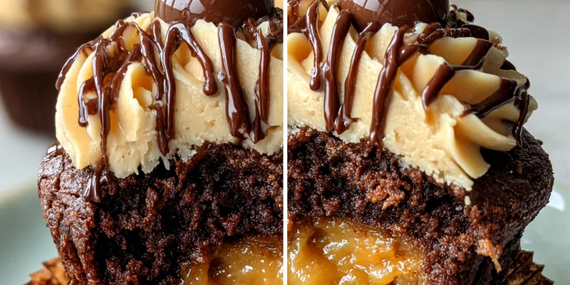 Indulgent Chocolate Caramel Cupcakes