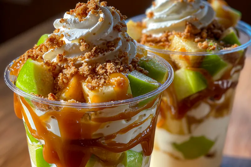 Fresh ingredients for Irresistible Caramel Apple Delight