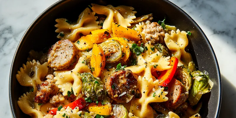 Italian Sausage Pasta with Roasted Vegetables