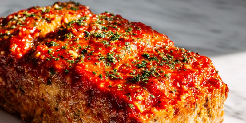 Juicy Garlic Parmesan Chicken Meatloaf