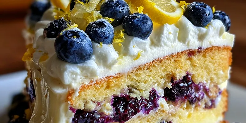 Lemon Blueberry Layer Cake