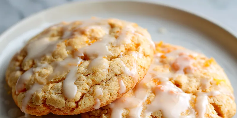 Lemon Crinkle Cookies with Glaze