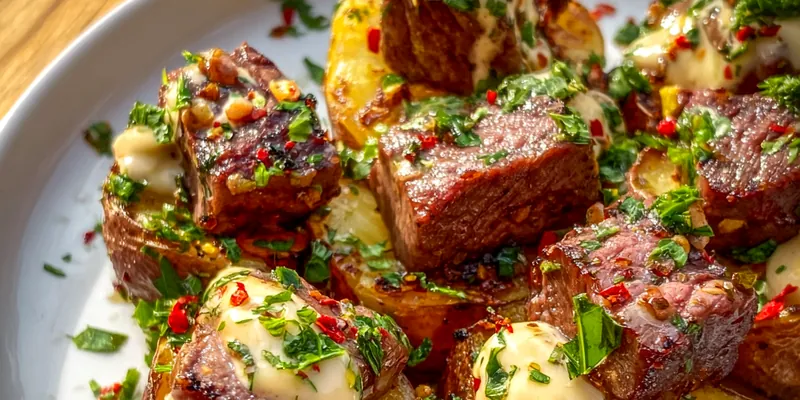 Loaded Baked Potato Steak Bites