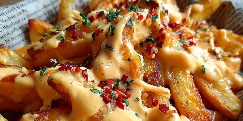 Loaded Cheese Fries with Sauce