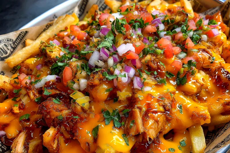 Fresh ingredients for Loaded Cheesy Fries Extravaganza