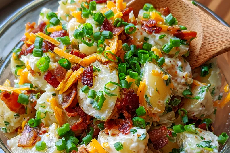 Cooking process for Loaded Potato Salad Delight