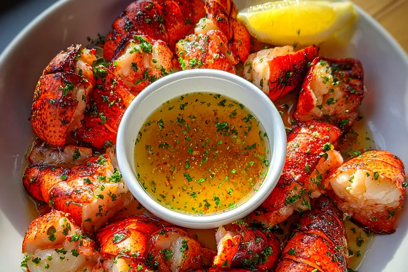 Cooking process for Lobster with Garlic Butter