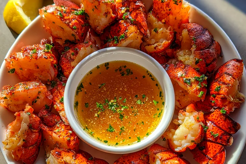Fresh ingredients for Lobster with Garlic Butter