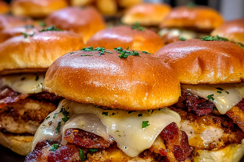 Cooking process for Maple Bacon Chicken Sliders