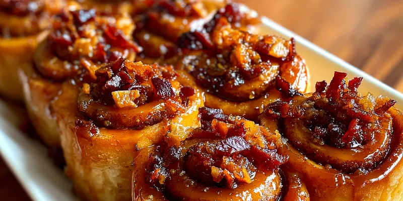 Maple Bacon Cinnamon Rolls
