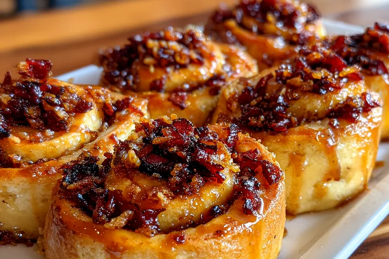 Fresh ingredients for Maple Bacon Cinnamon Rolls