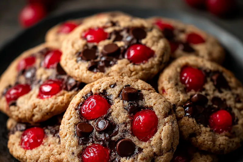 Fresh ingredients for Maraschino Cherry Chocolate Cookies