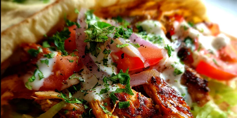Mediterranean Chicken Gyros Wrapped