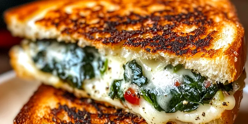 Mediterranean Spinach Grilled Cheese