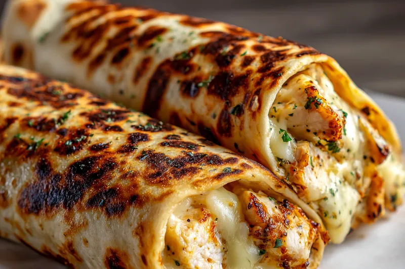 Golden-brown chicken cooking in a skillet with sizzling garlic and herbs, showing perfect browning and aromatic steam