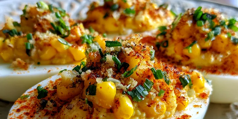 Mexican Street Corn Deviled Eggs