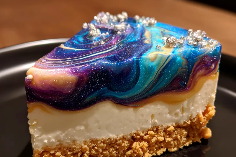 Cooking process for Midnight Blueberry Swirl Cake