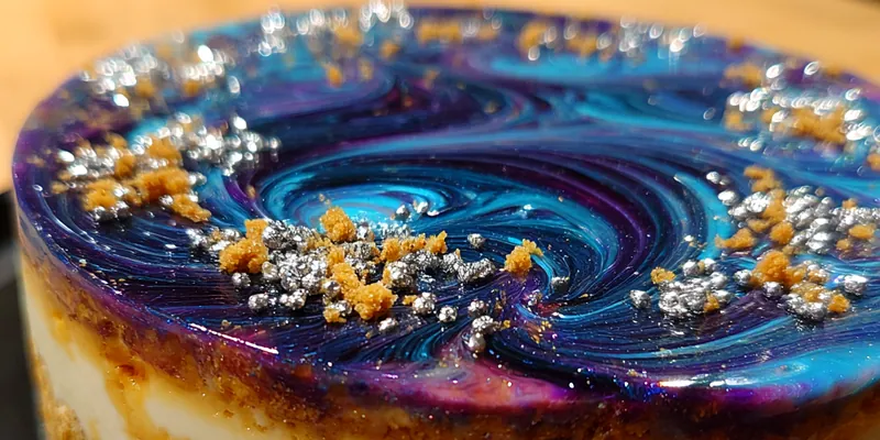 Midnight Blueberry Swirl Cake