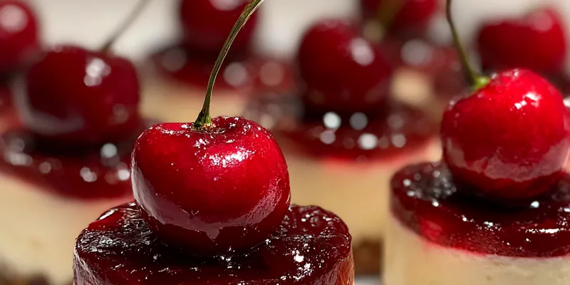 Mini Cherry Cheesecake Bites
