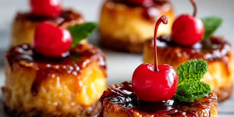 Mini Pineapple Upside-Down Cheesecakes