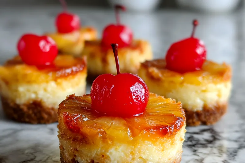 Ingredients for Mini Pineapple Upside-Down Cheesecakes laid out
