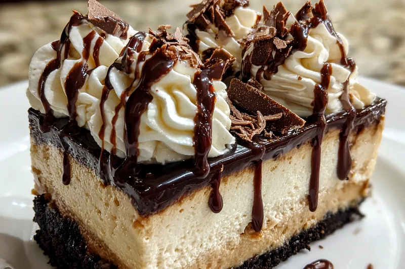 Cooking process for Mocha Chocolate Cheesecake Slice