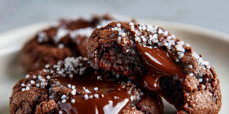 Molten Chocolate Thumbprint Cookies with Gooey Centers