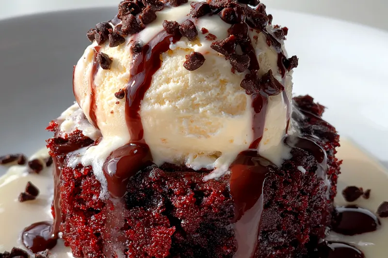 Fresh ingredients for Molten Red Velvet Cake