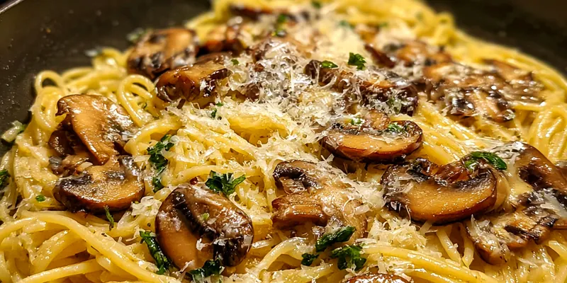 Mushroom Gruyere Cream Pasta