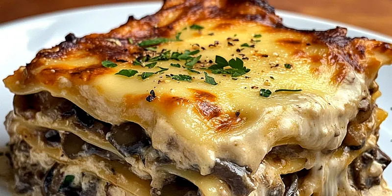 Creamy Spinach Mushroom Lasagna