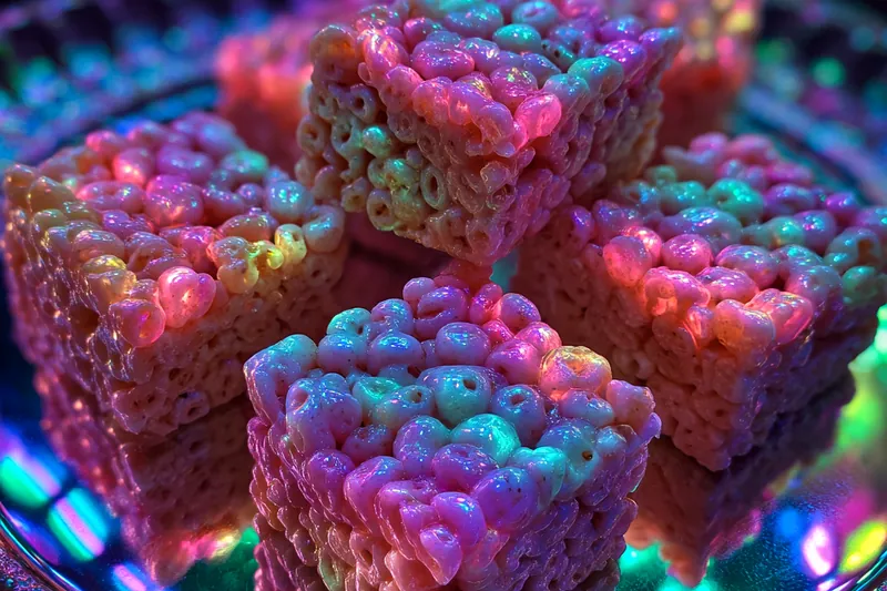 Cooking process for Neon Glow Treat Squares