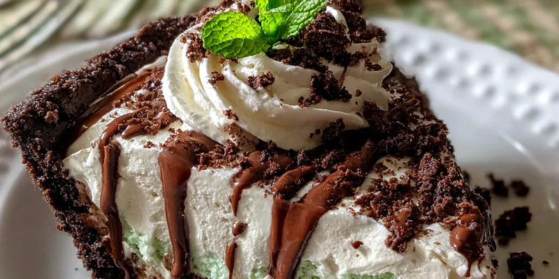 No Bake Grasshopper Pie