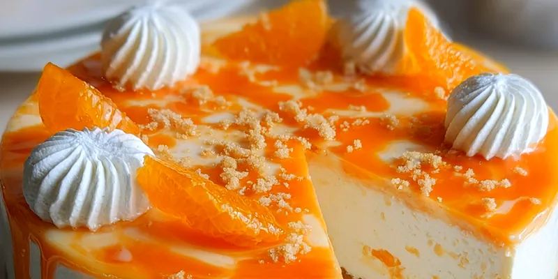 No Bake Orange Creamsicle Cheesecake