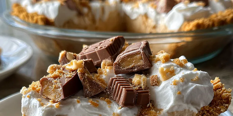 No Bake Snickers Pie