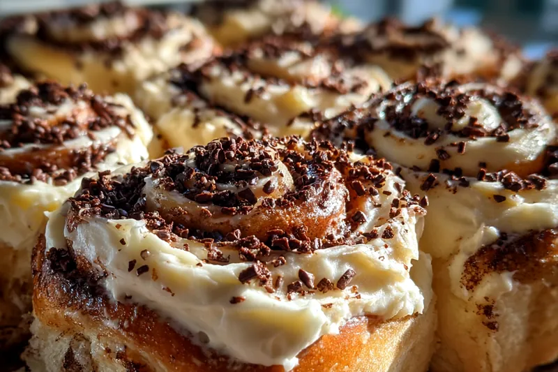 Cooking process for Oreo Cinnamon Roll Delight