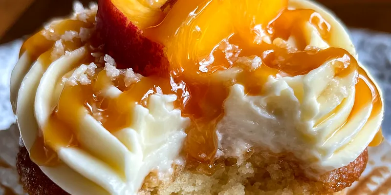 Peach Caramel Cupcakes Delight