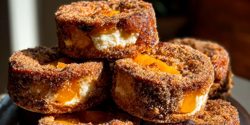 Peach Cheesecake Donuts Delight