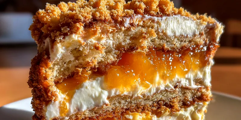 Peach Cream Layered Delight