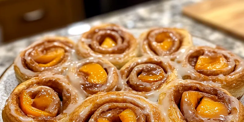 Peach and Cinnamon Sweet Rolls