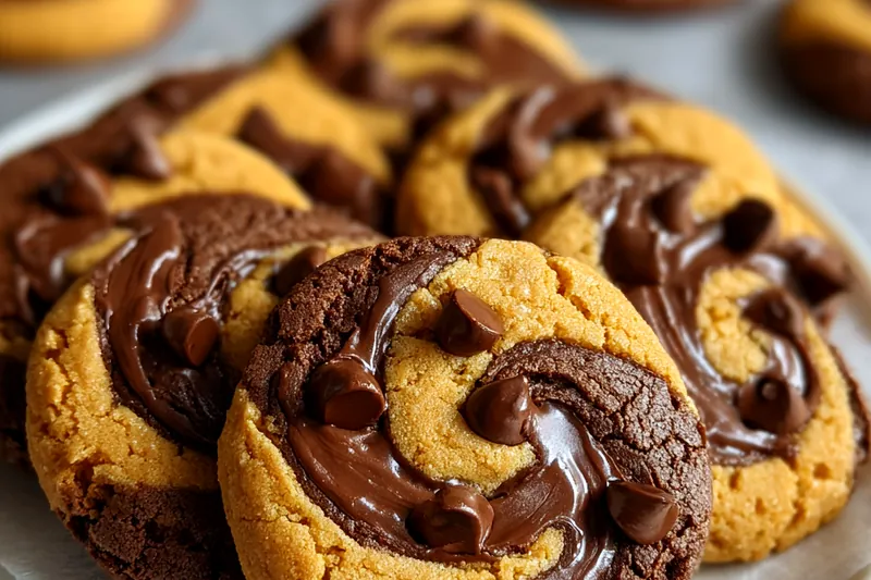 Fresh ingredients for Peanut Butter Chocolate Cookies