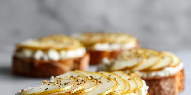 Delicious Pear and Honey Ricotta Toast
