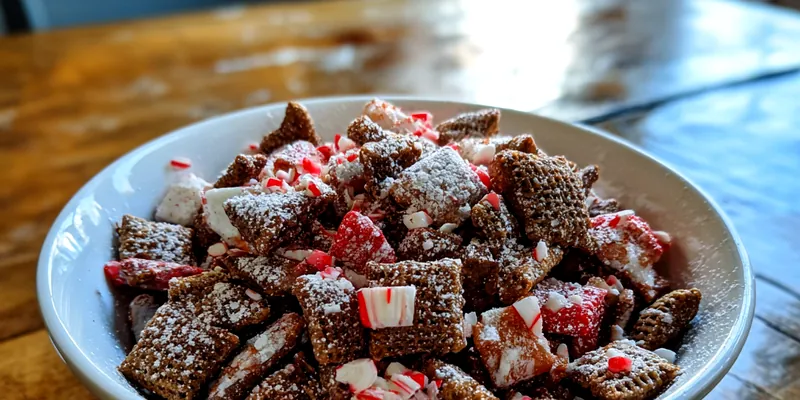 Festive Peppermint Puppy Chow